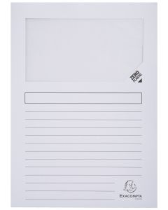 Lot de 100 Chemises à fenêtre - Blanc : EXACOMPTA Forever Visuel