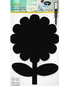 Tableau noir décoratif - Ardoise 430 x 390 mm Fleur SECURIT Silhouette Image