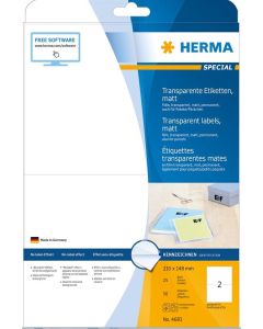 HERMA Étiquettes transparentes A5 - 210 x 148 mm 4683