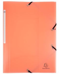Photo Chemise A4 à élastiques en PP - Corail EXACOMPTA Chromaline Pastel
