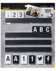 Lettres décoratives - Noir : SECURIT Letter Shelf Visuel