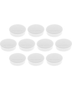 Photo Lot de 10 Aimants ronds - 25 mm - Blanc : MAGNETOPLAN 1664500