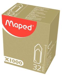 Boite de 1000 trombones en acier - 32 mm : MAPED Visuel