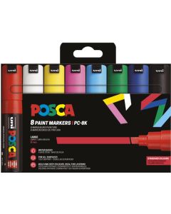 Marqueur peinture - Assortiment couleurs standards PC-8K  POSCA Lot de 8
