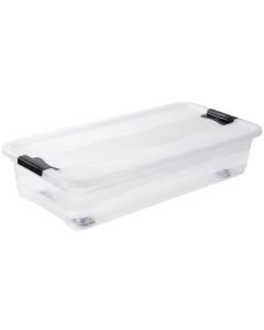 Photo Boite de rangement à roulettes - 33 L - Transparent KEEEPER Konrad
