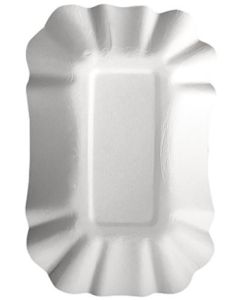 Photo Barquette à frites rectangulaire - 90 x 140 x 30 mm PAP STAR Pure