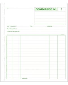 COMMANDES Carnet autocopiant Dupli - 210 x 180 mm (13104E Exacompta)