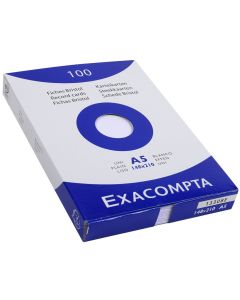 Photo Fiches Bristol unies - 148 x 210 mm - Blanc EXACOMPTA Image