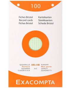 Photo Fiches Bristol quadrillées et perforées - 105 x 148 mm - Assortiment EXACOMPTA Image