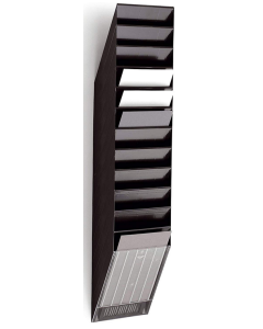 Photo Set de porte-brochures mural - 12 compartiments A4 - Noir : DURABLE Flexiboxx 12 1709763060