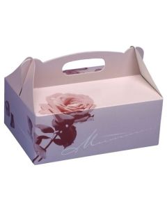 Boîte en carton pour Pâtisserie - 200 x 130 x 90 mm - Rose PAP STAR Lot de 20