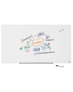 Tableau magnétique en verre - Blanc - 1260 x 710 mm NOBO Impression Pro Widescreen 57" 1905177