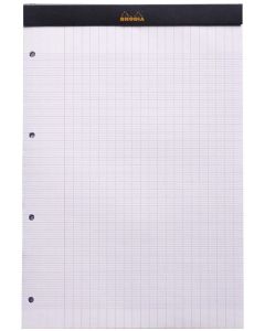 Photo Bloc-notes perforé - Couverture Noir - 210 x 318 mm A4+ RHODIA N°20 Ouvert