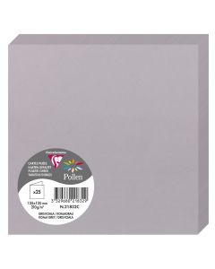 Photo Cartes double en papier - 135 x 135 mm - Gris Koala CLAIREFONTAINE Pollen Lot de 25