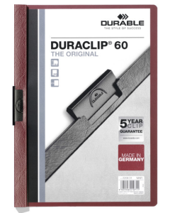 Photo Chemise de présentation A4 à clip - Aubergine (DURABLE 2209-31)