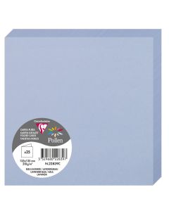 Photo Cartes double en papier - 135 x 135 mm - Bleu Lavande CLAIREFONTAINE Pollen Lot de 25