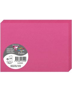 Photo Cartes double en papier - 110 x 155 mm C6 - Rose fuchsia - CLAIREFONTAINE Pollen 