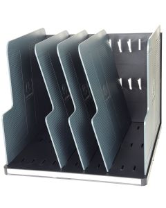 Photo Trieur vertical - 5 intercalaires - A4 - Noir/Gris souris EXACOMPTA Modulotop