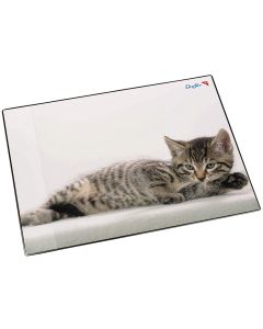 Sous-mains de bureau - 530 x 400 mm - Chat gris LAUFER 46592