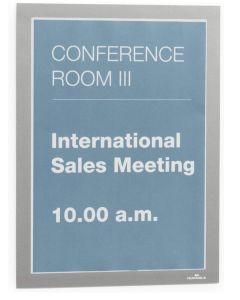 Photo Cadre d'affichage magnétique auto-adhésif - A4 - Argent : DURABLE Lot de 2 - 4872-23