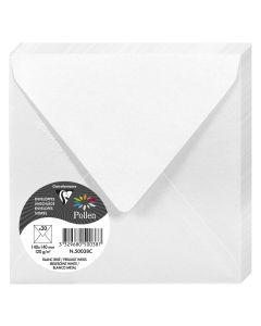 Photo Enveloppe POLLEN Blanc Irisé Format  140 x 140 mm 50038C