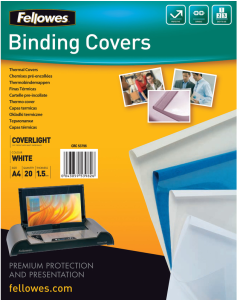 Photo FELLOWES 5379601 Chemise pour thermoreliure A4 - 1-8 feuilles - Blanc