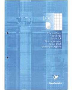 Photo CLAIREFONTAINE : Bloc de cours quadrillé avec marge - 210 x 297 mm - 200 pages 