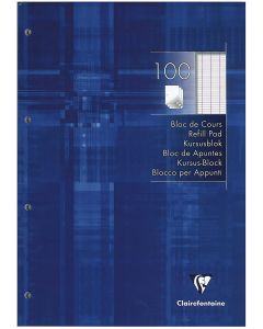 Photo CLAIREFONTAINE : Bloc de cours  grands carreaux - 210 x 297 mm - 200 pages 5819C