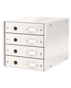 Photo Boite de classement WOW - 4 tiroirs - Blanc LEITZ Click et Store 6048-00-01