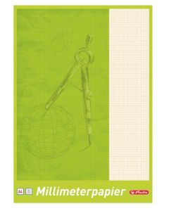 Photo Bloc de 25 feuilles de papier millimétré - 210 x 297 mm : HERLITZ 690404 