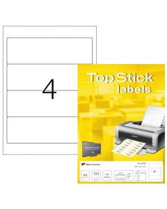 Photo Etiquettes pour dos de classeur - 192 x 61 mm - Blanc TOP STICK Image