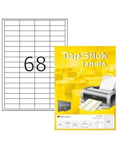 Photo Étiquettes adhésives blanches - 48,5 x 16,9 mm TOP STICK Image