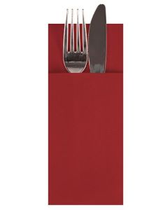 Pochette serviette à couverts - Bordeaux - Airlaid PAP STAR 