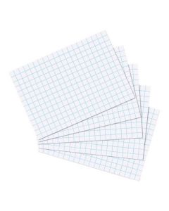 Lot de 100 fiches Bristol quadrillées - 105 x 148 mm - Blanc HERLITZ 10621415 