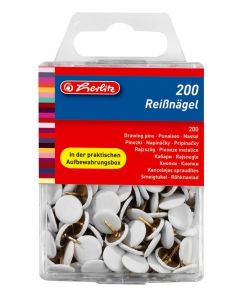 Photo Boite de 200 punaises - Blanc : HERLITZ  8770158