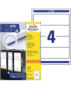 Photo Etiquettes Dos de classeur 61 x 192 mm - Blanc AVERY L4761-100