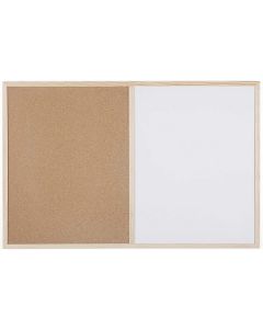Photo Tableau duo blanc magnétique et liège - 900 x 600 mm BI-OFFICE Image