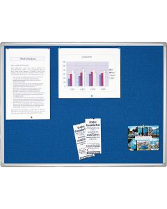 Photo Tableau d'affichage en textile - Bleu - 1200 x 900 mm : FRANKEN PRO