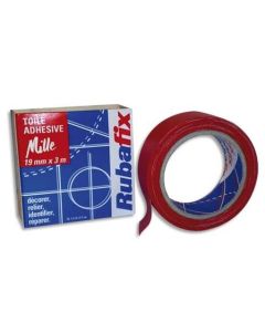 Photo RUBAFIX Ruban adhésif toile - Rouge - 19 mm x 3 m (Fixation et emballage) image