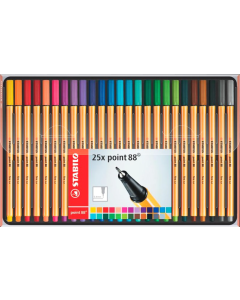 Photo STABILO : 25 stylos-feutres Fineliner point 88 - Assortiment