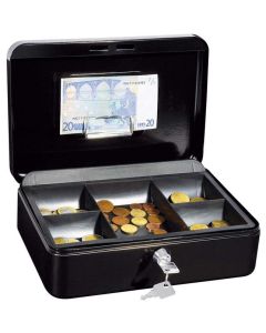 Photo WEDO : Caissette à monnaie avec clip - Noir- 250 x 180 mm