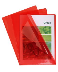 EXACOMPTA : Pochettes à coins A4 en pvc lisse - Rouge