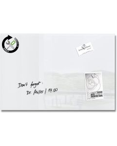 Tableau magnétique en verre - 600 x 400 mm - Blanc : SIGEL GL121 Modèle