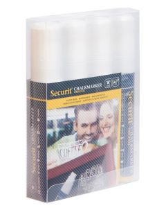 Feutre à craie liquide 7 - 15 mm - Blanc : SECURIT Lot de 4 Image