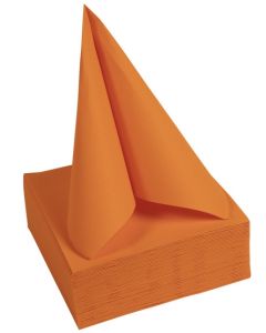 Serviettes de table Cocktail - 200 x 200 mm - Orange : PRO NAPPE Lot de 50 orange
